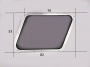 Рама оконная с калёным стеклом GRB650-2L