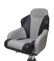 Сидение модель SD52 с откидным валиком светло-серое с тёмно-серым 181152-7004