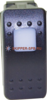 Выключатель клавишный черный двухпозиционный S1+N-B