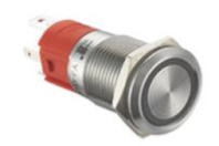 Выключатель круглый без подсветки с фиксацией SF54027-19-L