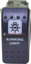 Выключатель клавишный "ходовые огни" черный S1+RL-B