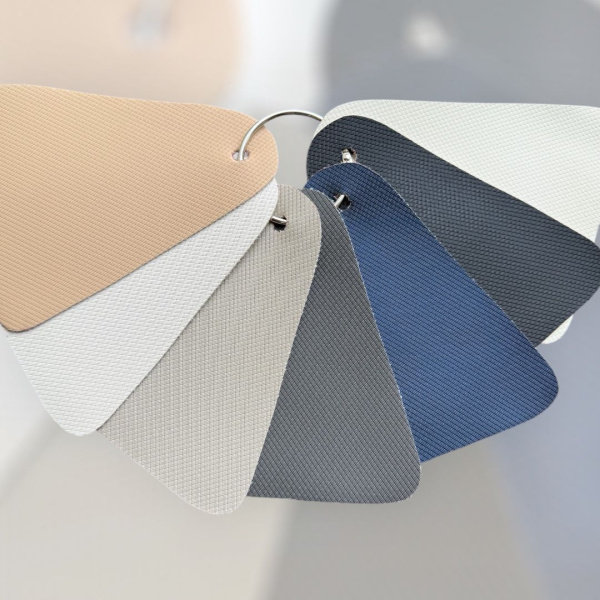 Морской винил  с тиснением "под ткань"