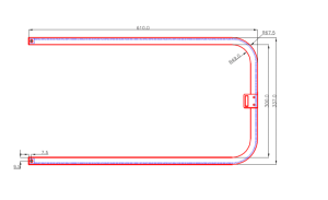 Рама оконная сдвижного окна 610 х 337 мм 00053AAB6