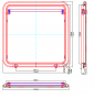 Люк палубный сдвижной DSH 719х719 мм 0063AA